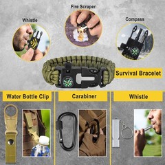 Kit De Supervivencia 28 En 1 Con Equipo De Emergencia Para Acampar Lujo