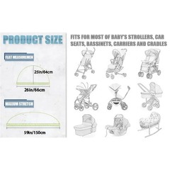 Mosquito Net For Stroller Portable Mini Crib Bug Net Washable Fine Mesh Cover