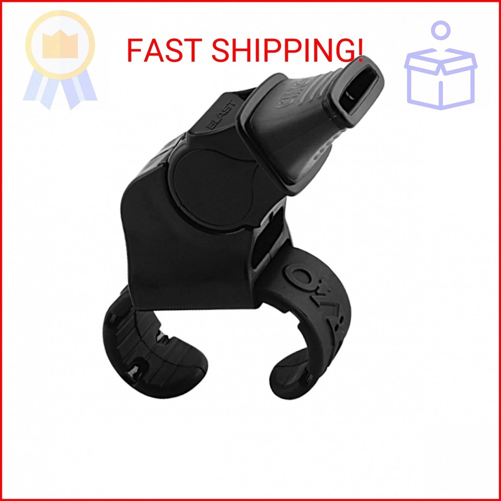 Fox 40 Sonik Blast CMG Fingergrip Pealess Whistle – Black