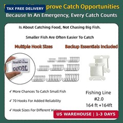 Mini Survival Fishing Kit Compact Emergency Gear for Camping Hiking