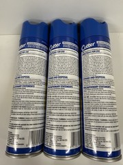 Lot of 3 Cutter Backwoods Insect Repellent 11 Oz Aerosol Mosquito Unscented