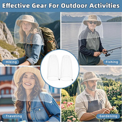 2 Pack Ultra Large Mosquito Net 42X25 Inches Mosquito Head Net Oversized Insect