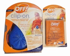 Off! Clip On Mosquito Repellent Circulating Fan w/2 pack refills ~ New/Old stock