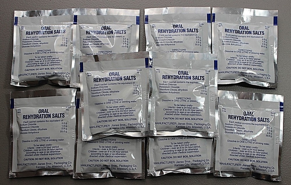 50 PACKS ORAL REHYDRATION SALTS ORS JIANAS BROS Manufact. Date 02-2025 value!!!