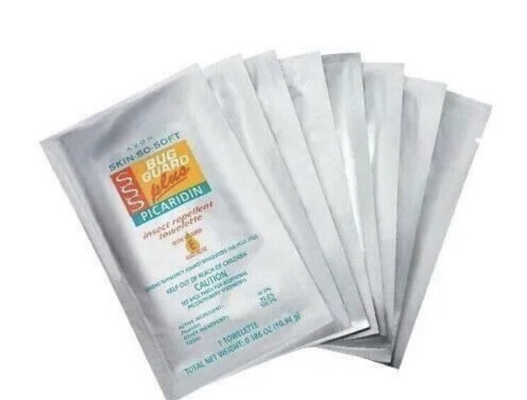 Avon Skin So Soft Bug Guard Plus Picaridin in 8pk of Towelletes