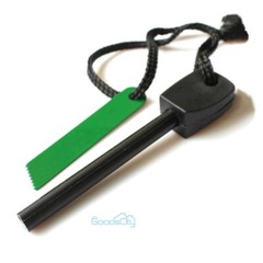 Lot Magnesium Rod Flint Fire Starter w/ Handle and Steel Scraper Flint Striker