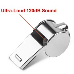 24-Pack Stainless Steel Whistles with Lanyards – Loud, Clear Sound for Coaches,