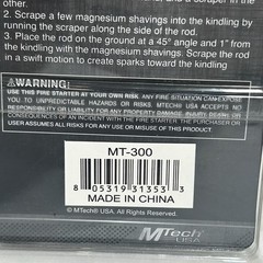 MTech USA Magnesium Fire Starter MT-300 w/ Built in Compass NEW