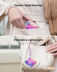 Gaiatop Rechargeable Hand Warmers, 4000mAh Double-Sided Small, Pastel Prism