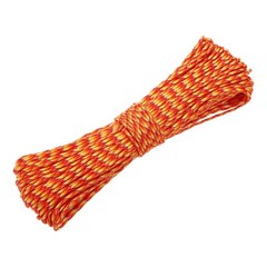 Paracord rope 550lb 200ft, for tent 4mm 7 threads orange/red/yellow