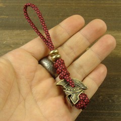 Brass “Helmet” knife Lanyard Bead Paracord beads crafted for EDC gear XLH036