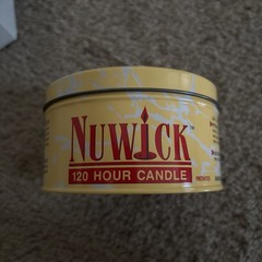 Nuwick Lg 120 Hour Emergency Candle Moveable Wicks Reusable Light Heat Cook NIB