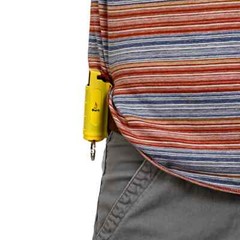 BURN Pepper Spray Self Defense Keychain 0.5oz Molded Security Case Yellow 2 PACK