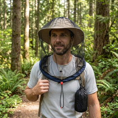 Mosquito Head Net, Bug Net for Head with Ultra-Fine Mesh, Bug Head Net Outdoo…