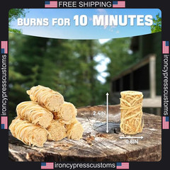 Natural Fire Starter Sticks for Fireplace, Grill and Camping