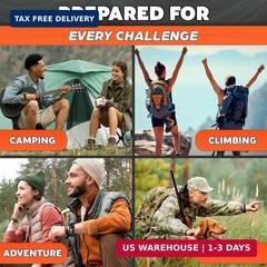 Paracord Bracelets for Men and Women – Adjustable Survival Paracord Bracelet wit