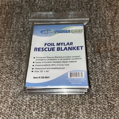 Primacare Emergency Foil Mylar Rescue Blanket 52″ Length x 84″ Width