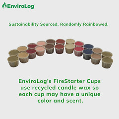 (2 Pack) Envirolog Fire Starters, 24 Ct, for Indoor and Outdoor Use 20 Min Burn