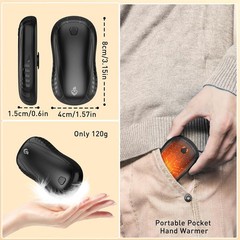 Hand Warmers Rechargeable 2 Pack,Upgraded Electric Portable Hand Warmers 6000mAh