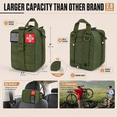 250-Pc Survival Kit, First Aid & Tent, Molle Bag, Emergency Gear