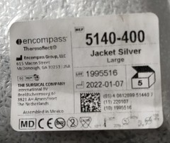 New~Thermoflect Large Silver Jacket 5140-400 Package of 5 Jackets