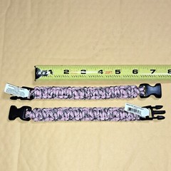 Paracord Bracelet w/ Buckle Lot Of 2 Pink Camo