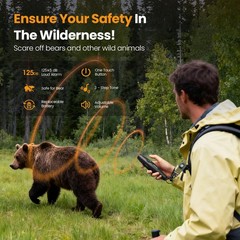 UNIWA Black Bear Horn Alarm Compass