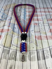 Custom Breakaway paracord neck ID lanyard W/ OPTIONS (Pick 3 Colors)