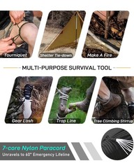 Paracord Keychain Carabiner With Strap, Tactical Paracord Carabiner Keychain,…