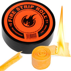 Fire Strip Roll 50-Feet Weatherproof Waxed Fire Starter Tinder Tape for Emergenc