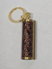 2pc Permanent Match Keychain Lighter Set Crocodile Skin Pattern Boxed NEW
