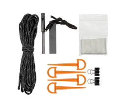 FOX Notfall-Zelt orange einseitig alubeschichtet Survival Outdoor mit Pfeife
