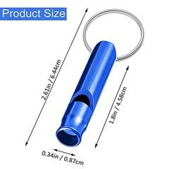 49 Pieces Emergency Whistle with Keychain, Aluminum Emergency Survival