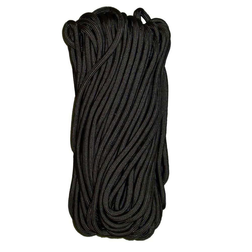 2 Pack Tac Shield 550 Cord Paracord 50 ft Black Nylon Braided 03000