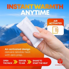 Widespread Hand Warmers Disposable 50 Pairs 100 Warmers 11 Hour Air-Activated