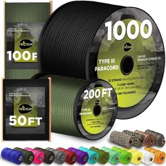 5/32″ Paracord Rope 1000 – 1000ft / 200ft / 100ft / 50ft – Tactical Parachute
