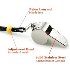 Sports Whistles 3 Pack with Lanyard Loud Crisp Sound for Coaches Referees