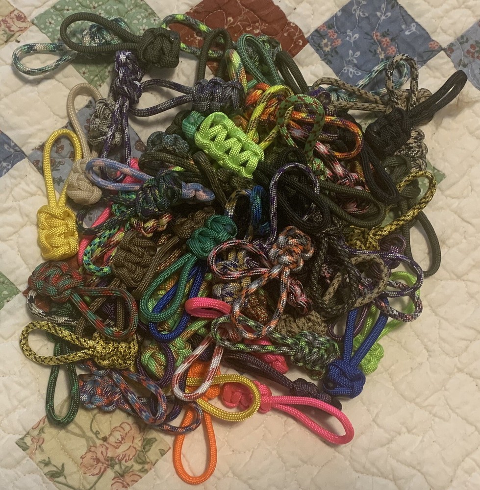 Paracord / Survival Zipper Pulls Quanity 25