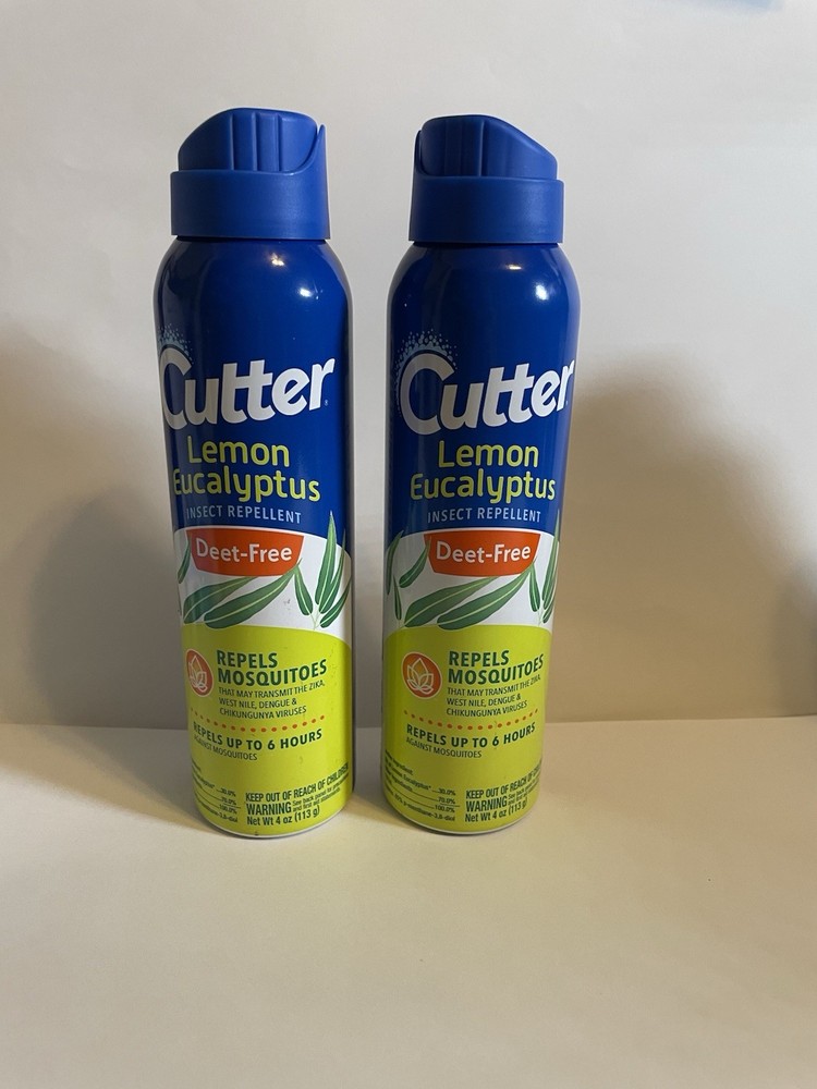 2 Lot Cutter Lemon Eucalyptus Mosquitoes Insect Repellent Deet-Free (4 Oz X 2)