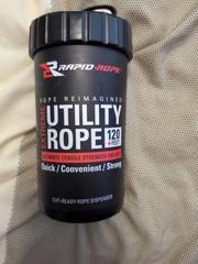 Rapid Rope Canister 120ft Tan Flat Tactical Paracord, Made in USA, 1100lb Tested