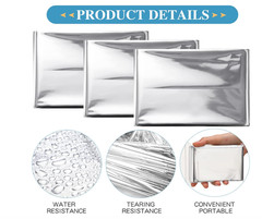 Emergency Blanket Bulk Mylar Survival Thermal Blankets Pack Silver Foil Refle…