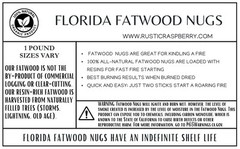 Florida Fatwood Nugs Perfect For Fire Starting 1 Pound