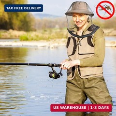 2 Pack Mosquito Head Net Mesh for Hiking & Outdoors,Bug Face Netting over Hat Ad