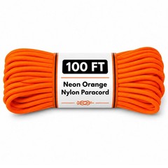 The Bone Edge – Neon Orange 100 ft Premium 550 Paracord