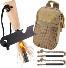 Fire Starter Survival Tool, Fire Starter Kit Includes Magnesium Rod, Steel Strik