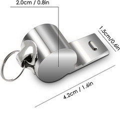 Finegood 5 Packs Stainless Steel Whistle, Metal Warning Whistle with Lanyard for