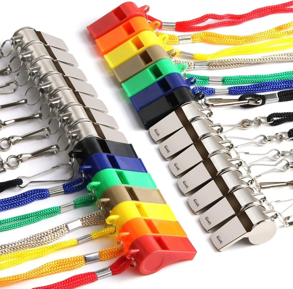 28pcs Trainer Pipe with Lanyard Plastic and Stainless Steel Pipes Bulk…