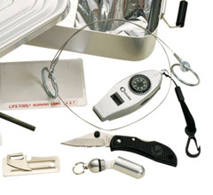 A&F Japan Survival Kit 9 Tools Emergency Bushcraft Hard Anodized Waterproof Box