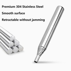 2 pcs Portable Emergency Fire Starter Stainless Steel Blow Fire Tube Fire Tools