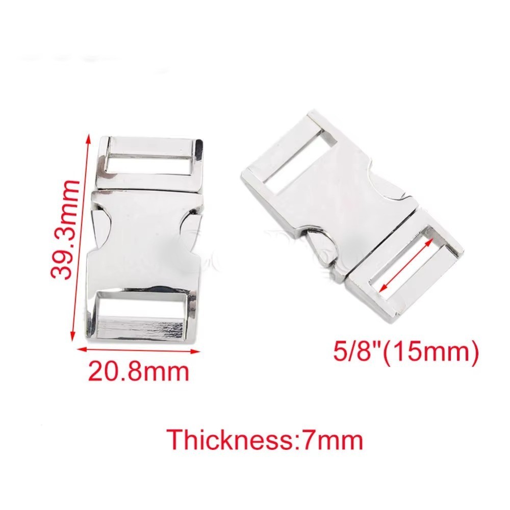 5x Metal Side Release Buckle 550 Paracord DIY Backpack Pet Collar Webbing Strap